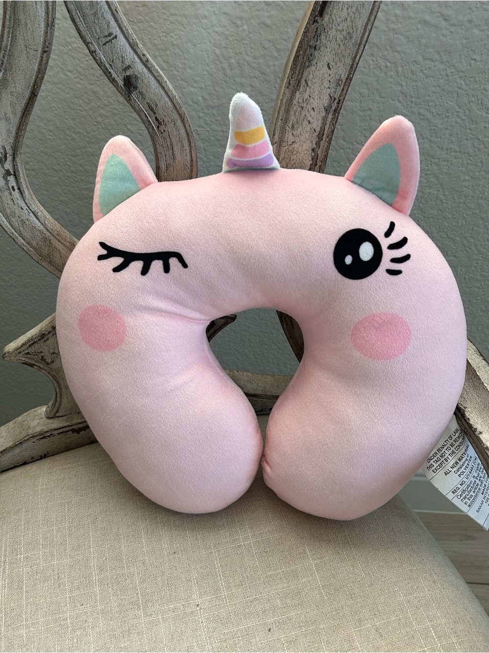 Unicorn travel neck pillow for kids